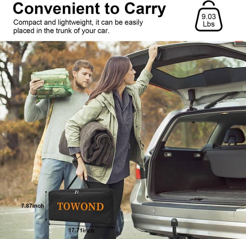 TOWOND شاشة بروجكتور مع حامل، شاشة بروجكتور محمولة 100 بوصة بظهر أسود، شاشة أفلام داخلية وخارجية 16:9 بدقة 4K HD خالية من التجاعيد مع حقيبة حمل لليلة أفلام في الفناء الخلفي - Image 2
